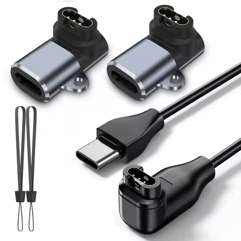 3in1 Type C Charger Adapter+Cable For Garmin Fenix 7 6 6X 5S 5X Plus/Instinct 2/Venu 2/Vivoactive 4 