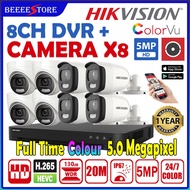 HIKVISION 🌟8-CHANNEL🌟 ColorVu 5.0MP 8CH CCTV Super HD 5MP HIK 1920P DVR (Up to 6MP )+Camera Package