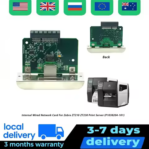 P1038204-01 Internal Ethernet Print Server Network Card For Zebra ZT210 ZT220 ZT230 Printer