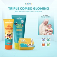 Exclusive (Glowby) Triple Combo Glowing - 2 in 1 Skin Serum, Sunscreen 30ml, & 50g Bar Soap for Chil