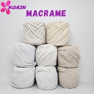 PUTIH KATUN Macrame Cotton Rope / Macrame Cotton Rope / Macrame Yarn / Dark Cotton Color, Light Cott