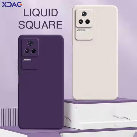 Original Square Liquid Silicone Back Cover for Xiaomi POCO F4 GT 5G Soft Camera Protective Cute Phon