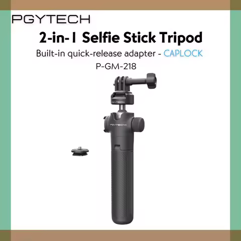 PGYTECH 2-IN-1 Selfie Stick Tripod Grip Pole For Osmo Action 4 3 GoPro Hero 12 11 10 Insta360 X4 Ace