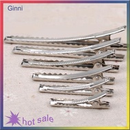 Ginni กิ๊บหนีบผมปากจระเข้ทำจากโลหะ50ชิ้นกิ๊บหนีบผมฟันจระเข้แบบ DIY