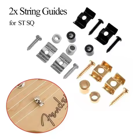 2Pcs Electric Guitar Roller String Trees Retainers Mounting Guitar Tree Guide With Screw Musical Ins
