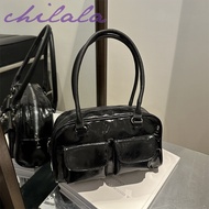 [chilala] Y2K Retro Style Bowling Bag|Women Retro Handbag WZGE
