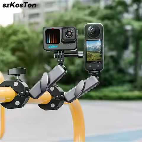 Bike Motorcycle Handlebar Mount for DJI OSMO Action 4/3 Gopro 13/12/11/10/9/8/7/6/5 Insta360 X4 ONE 