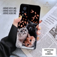 HP Vivo V21 4G Case Vivo V20 SE 5G/ - Rajacase - Vivo V21 4G casing 5G/ - Cats Softcase Motif - V21 