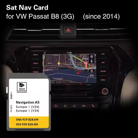 AS V24 Suitabe for VW Passat B8 (3G) from 2014 32GB Map NAVI SD GPS Card