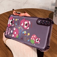 Casing HP For Samsung A50 A50s A30s Case Strawberry Bear Protective Casing Silicone Softcase HP Casi