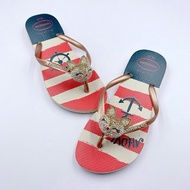 Havaianas Women's Slim Nautical Slippers with Synthetic Charm - From Brazil - Natural rubber, anti-s