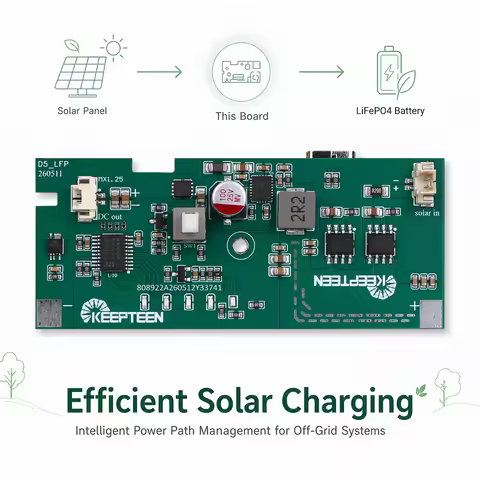 5W Mini MPPT Solar Panel UPS PCB Boards with LiFePO4 Battery Charger Module Output 5V/6V/9V/12V
