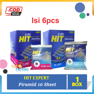 1box - Hit Expert Piramida 10 Jam isi 10 Sheet (6pcs) - obat nyamuk bakar, Hit Magic Piramida, Hit E