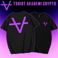 TSHIRT ACADEMI CRYPTO LOGO PREMIUM 24S COMBED COTTON/ BLACK/ ADULT SHORT-SLEEVED/ UNISEX/ FOR MEN AN