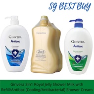 Ginvera 3in1 Royal Jelly Shower Milk with Refill/Antibac [Cooling/Antibacterial] Shower Cream