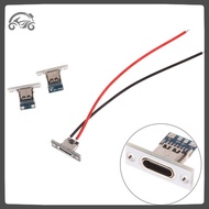 [8c11] USB Type-C Jack 2Pin 2P 4P Solder Joint Waterproof Wire Female Connector Charging Port USB Ty