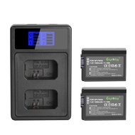 2 Pack Replacement NP-FW50 Battery and Charger for Sony Alpha a6500 a6300 a6000 a7 a7s a5100 a5000 a