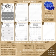 Planner Book containing Binder Paper with Accounting Finance Motif 01 Premium A5 20 and A5Rings 6Rin