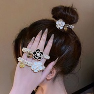 [Minato Free Shipping Ready Stock⚡️75 Yuan] Camellia Pearl Headband Hair Tie T037