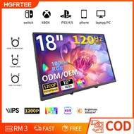 HGFRTEE 17.3-inch HD 1080P Portable Monitor 90Hz 100%sRGB Game Office Viewing European Cup Extended 