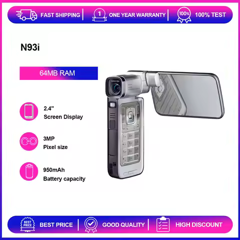 Refurbished Unlocked N93i 3MP 950mAh 64MB RAM 2.4 inches Phone Russian Arabic Hebrew Keyboard Good C