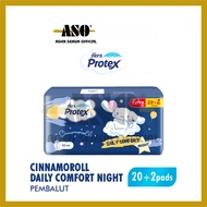 Hers Protex Daily Sanitary Napkins comfort Night Cinnamoroll bag 20+2 