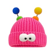 Cartoon Big Eyed Beanie Cap Children Autumn Winter Hat Knitted Style Funny Couple H9i2