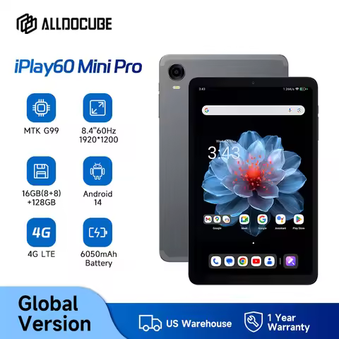 ALLDOCUBE iPlay60 Mini Pro Tablet 8.4" Display Helio G99 16GB RAM 128GB ROM Android14 6050mAh 4G LTE