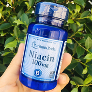 ไนอะซิน Niacin 100 mg 100 Coated Tablets (Puritan's Pride®) B-3 วิตามินบี 3