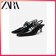 ZARA Spring New Products Women's Shoes Fashionable Sling-Heel Mules with Buckle Decoration