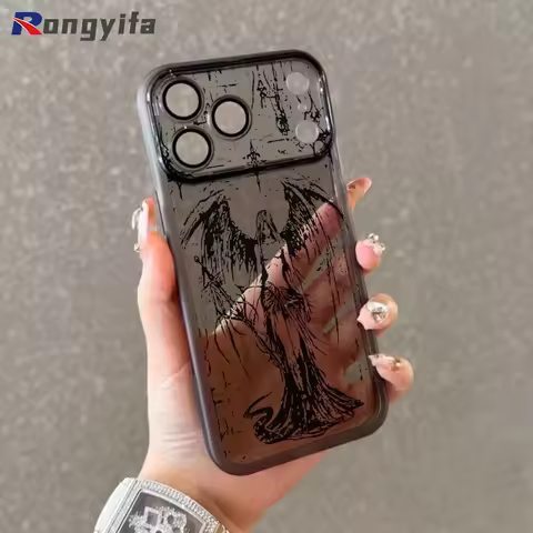 Gothic Dark Angel Phone Case With Lens Glass For OPPO Find X8S Plus X8 X7 Ultra X6 X5 X3 Pro A11K A1