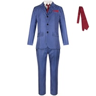 A Haunting in Venice Men's Striped Suit Halloween Cosplay Stage Costume HYG