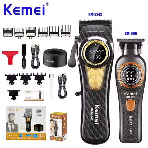 Kemei Big Power Hair Clippers Rechargeable Cordless Hair Trimmer Professional Electric Hair Cutting 