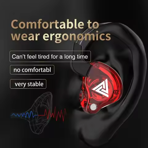 QkZ AK6 Dynamic Earphones HIFI Heavy Bass Earbuds In Ear Monitor Sport Noise Cancelling Headset Ster