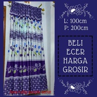 Gorden Jendela Pintu Kamar Tidur Bahan Katun Polymicro Halus dan Tebal Ukuran 100x200 cm