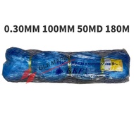PUKAT JARING TANGSI 0.30MM X 100MM(10CM/4") 50MD 180M DWS BLUE PUKAT KETAM KK FISHING NET (GOLDEN SH