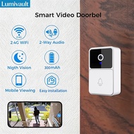 2Pcs LUMIVAULT AI Smart Doorbell 480P Wireless 2.4G WiFi Two Way Audio Voice Changer Infrared Night 