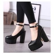 Gothic Style Shoes Super High Heel Women's Shoes Stage Model Shoes Thick Heel Nightclub DJ Work Shoe