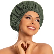 Reusable Shower Cap Ladies Large Waterproof Shower Cap Net Washable Elastic Band Shower Cap Long Hai