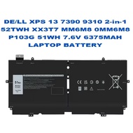 DE/LL XPS 13 7390 9310 2-in-1 52TWH XX3T7 MM6M8 0MM6M8 P103G 51WH 7.6V 6375MAH LAPTOP BATTERY
