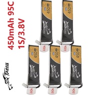 tATTU 95C 1S 450mAh HV LiPo – 3.8V with PH2.0 Connector for Tiny Whoop Builds