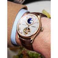 jam tangan lelaki jam lelaki Robinney turbillon jam tangan mekanikal automatik tali pinggang jam tan