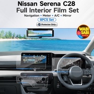 Coleya Nissan Serena C28 Full Screen Protector Set Navigation AC Meter Mirror 8PCS