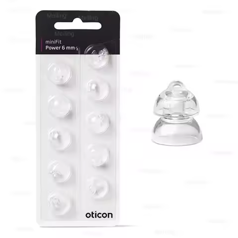 Oticon Hearing aid Pack of 10pcs oction miniFit Power 6mm 8mm 10mm 12mm Ear Tip Double Dome for Otic