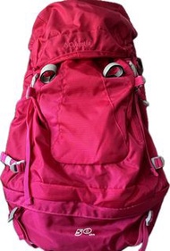 （搬屋清） Columbia 桃紅色50 公升戶外登山背包 露營背囊