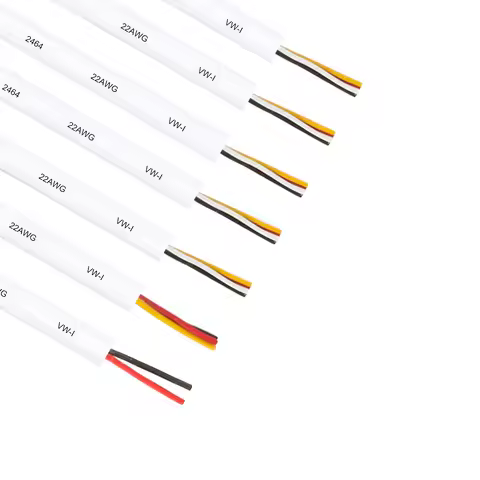 2 Core LED Extension Cable 28 26 24 22 20 18 AWG 3 4 Conductor 12V Electronic Wire Round Power Cable