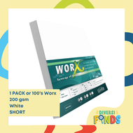 Wholesale! 100pcs Worx Specialty Paper/ Board 90gsm / 180gsm/ 200gsm White Short or Long