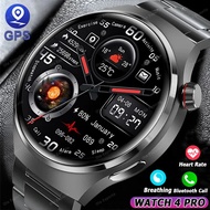 ใหม่ Watch4 Pro สมาร์ทวอทช์สำหรับ Huawei ผู้ชายผู้หญิง AMOLED Watch โทร BT ไร้สายแสดง GPS ติดตาม2024