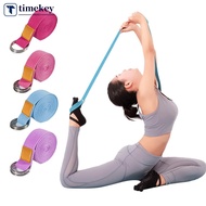 TIMEKEY 1PC 1.8M*3.8CM Non-Elastic Yoga Resistance Band Yoga Auxiliary Stretching Rope With Loop Buc