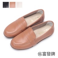 Fufa Shoes [Fufa Brand] Genuine Leather Beautiful Flat Loafers Commuter Girls Bag Casual Anti-Slip Water-Repellent Handmade Lightweight Plain